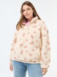 Дамска блуза шерпа с висока яка голям размер