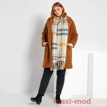 Макси размер дамско палто с подплата