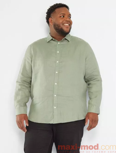 Мъжка ленена риза макси размер