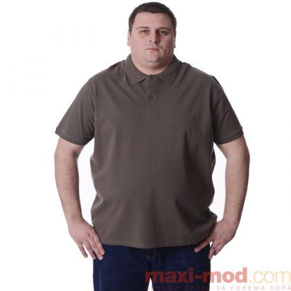Голям размер мъжка блуза с къс ръкав