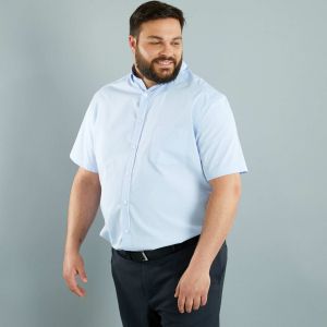 Мъжка риза с къс ръкав макси размер