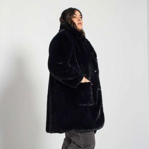  Палто от еко кожа макси размер