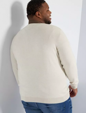 Голям размер мъжки памучен пуловер