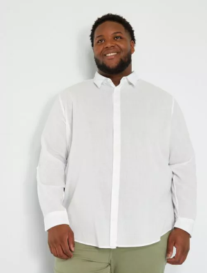 Голям размер мъжка лека риза от 100% памук