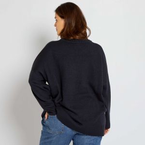 Дамски коледен пуловер макси размер