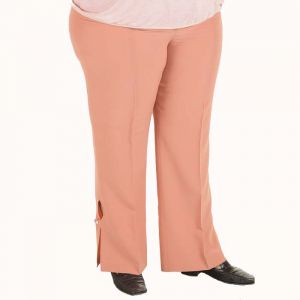 Розов дамски панталон голям размер