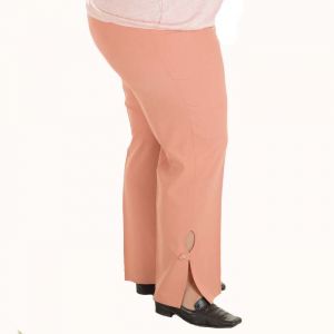 Розов дамски панталон голям размер