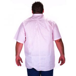 Мъжка риза на бледо розово каре макси номер 