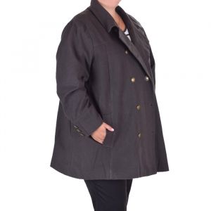 Голям размер дамско късо палто
