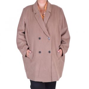 Вълнено дамско палто макси размер