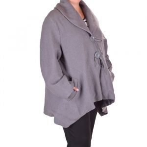 Дамско палто-пелерина макси размер