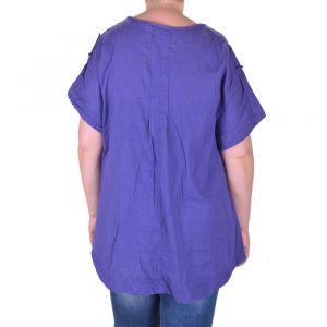 Памучна дамска риза макси размер