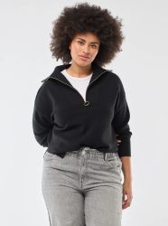 Дамски пуловер с висока яка с цип 