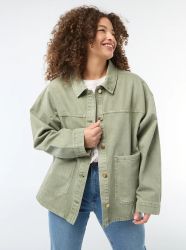 Голям размер дамско дънково яке