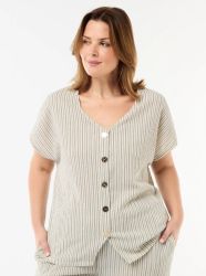 Дамска жилетка с къс ръкав макси размер