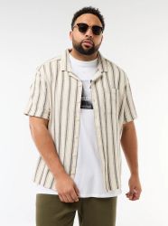 Раирана риза с къс ръкав