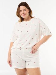 Голям размер дамска пижама от 2 части