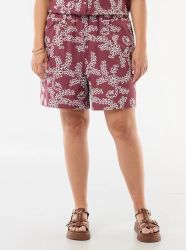 Дамски къси панталони с флорална бродерия