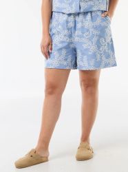Дамски къси панталони с флорална бродерия
