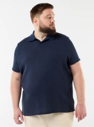 Плетена поло блуза с къс ръкав