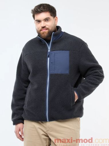 Голям размер мъжко шерпа яке