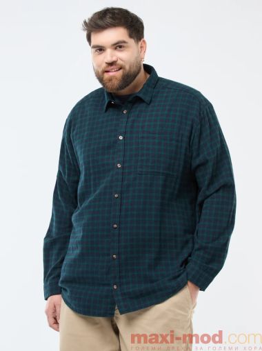 Карирана памучна фланелена риза