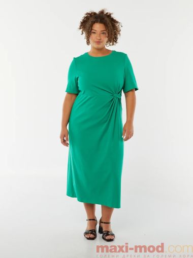 Изчистена драпирана миди рокля