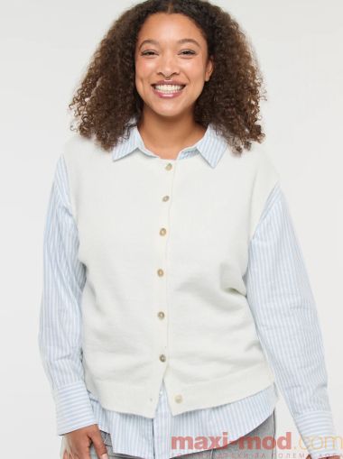 Голям размер дамска жилетка без ръкави