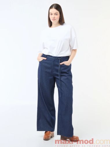 Дамски дънки с ниска талия и широки крачоли