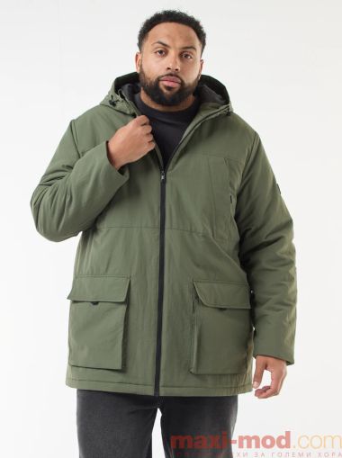 Мъжка парка с качулка и подплата от полар