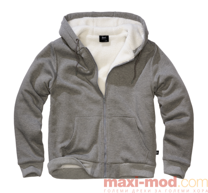 Голям размер мъжки суичър с подплата