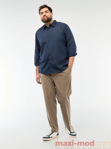 Голям размер мъжки панталон с ластик в колана