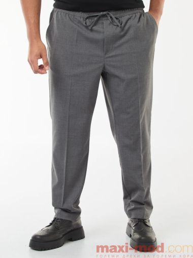 Голям размер мъжки панталон с ластик в колана