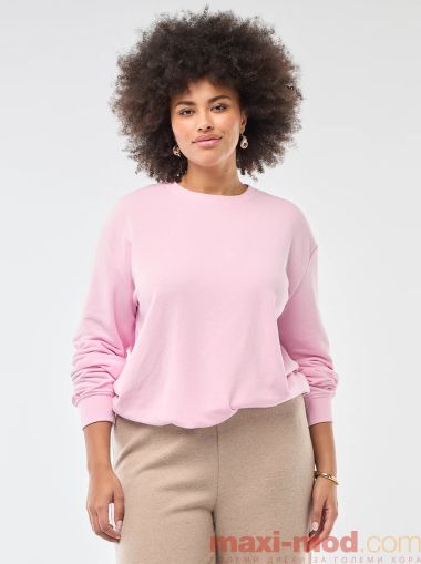 Дамска блуза с кръгло деколте