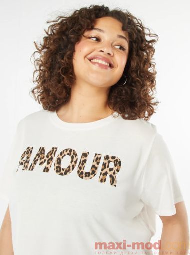 Голям размер дамска тениска 100% памук