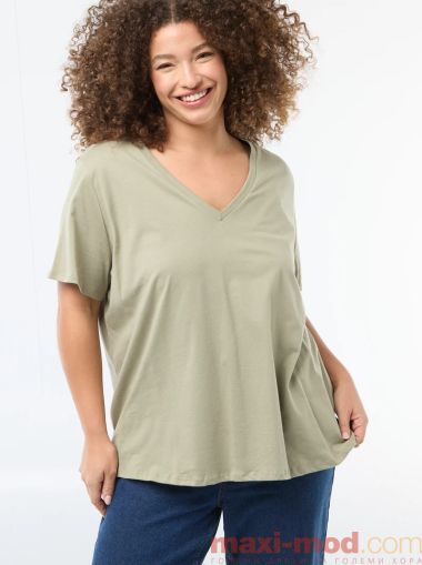 Голям размер дамска тениска 100% памук