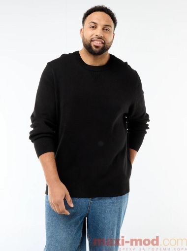 Голям размер мъжки памучен пуловер