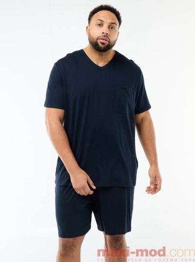 Голям размер мъжка пижама  от 2 части