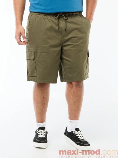 Голям размер мъжки панталони със страничен джоб