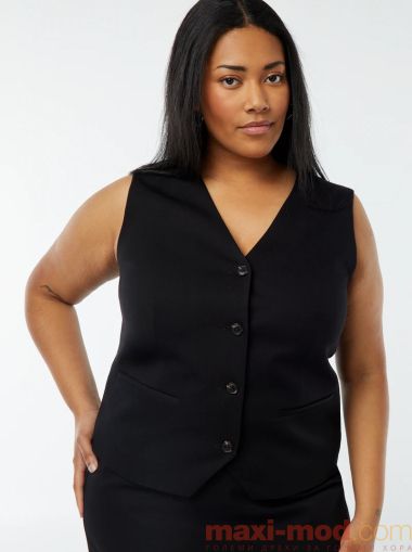 Голям размер дамска жилетка без ръкави