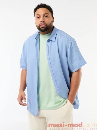 Мъжка  лененa риза голям размер