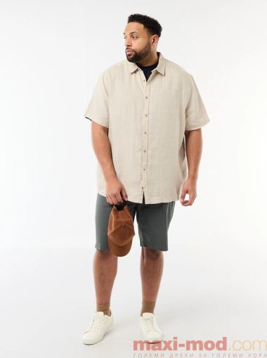 Мъжка  лененa риза голям размер