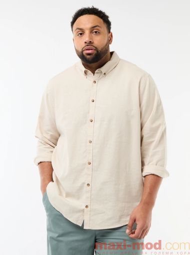 Ленена риза с дълъг ръкав