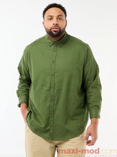 Ленена риза с дълъг ръкав