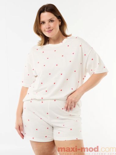 Голям размер дамска пижама от 2 части