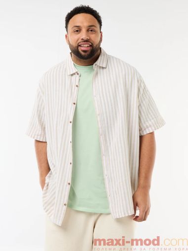 Мъжка  лененa риза голям размер