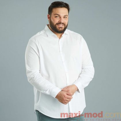 Мъжка риза с дълъг ръкав с размер 3XL-8XL