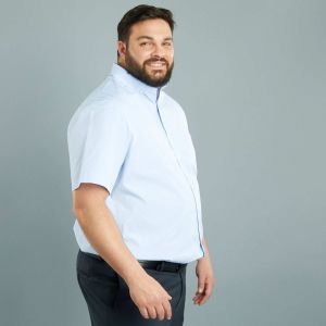 Мъжка риза с къс ръкав макси размер
