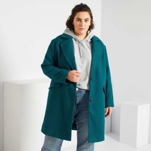 Вълнено палто макси размер