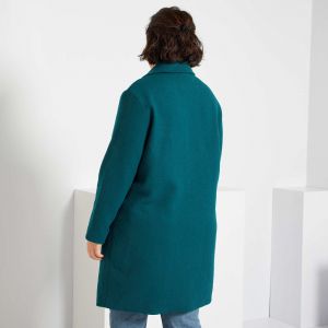 Вълнено палто макси размер